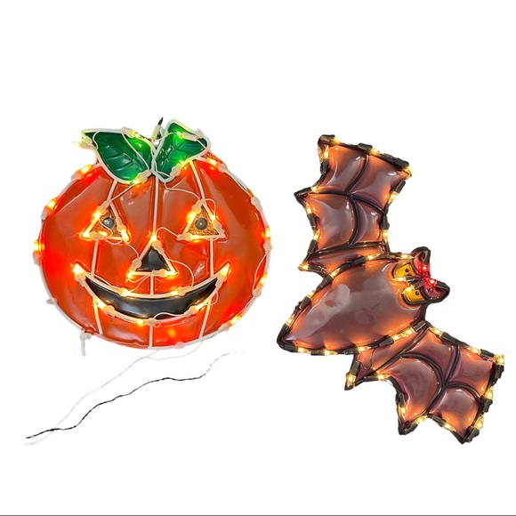 Vintage Holiday Vintage Halloween Light Up Window Decorations